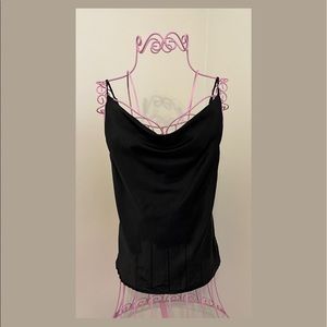 Nasty Gal Cow Lick Black Tank Top